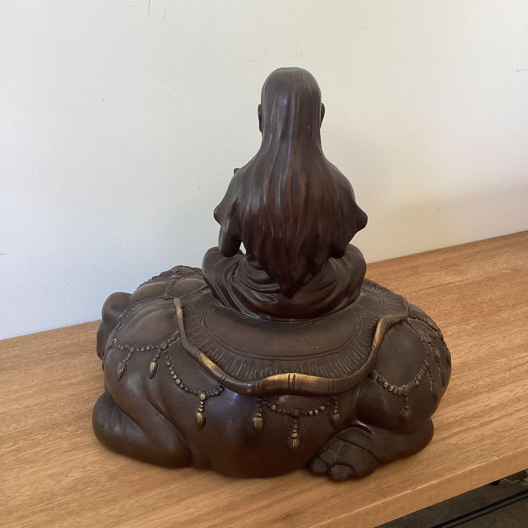 銅造普賢菩薩騎象像　時代物　仏教美術　金属工芸品　銅製