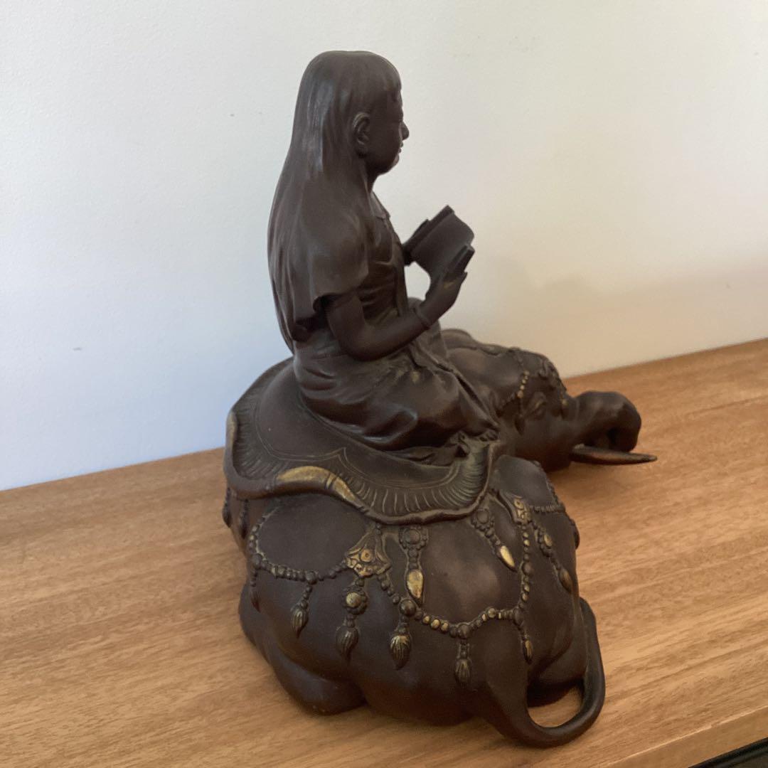 銅造普賢菩薩騎象像　時代物　仏教美術　金属工芸品　銅製