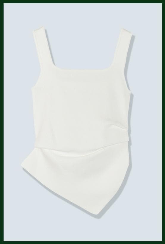 新品・未使用【OMMO】タンクトップ ASYMME TUCK KT TOP 白