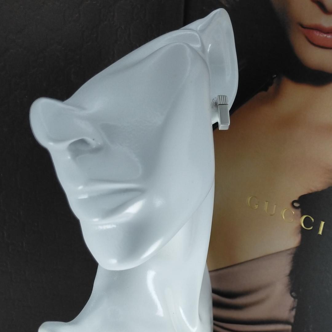 ◇【GUCCI】Gロゴ　ブロック　スクエア　ピアス　1784