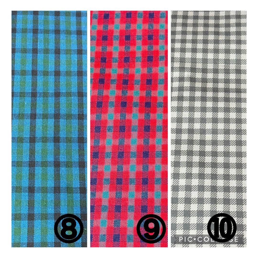 オーダーメイド猫首輪／刺繍名入れ・選べる布柄　リバティ　ファミリアチェック