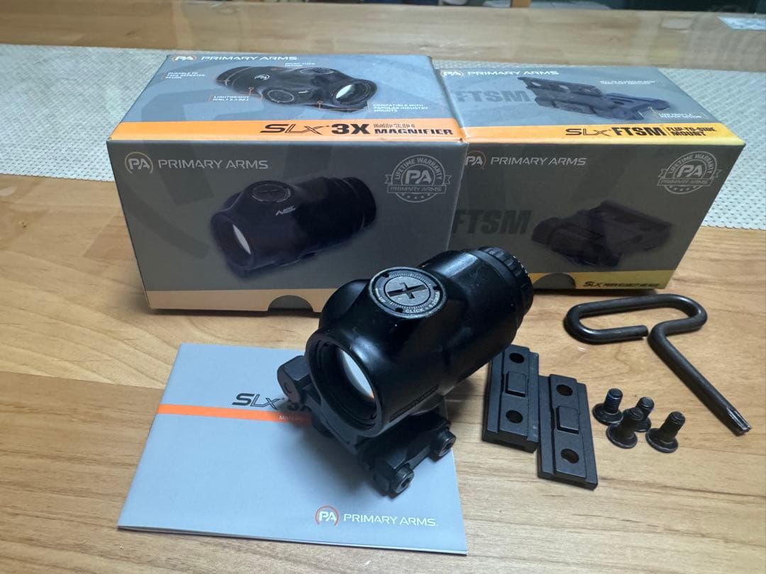【実物】PRIMARY ARMS SLx 3Xマグニファイア　別売専用マウント付