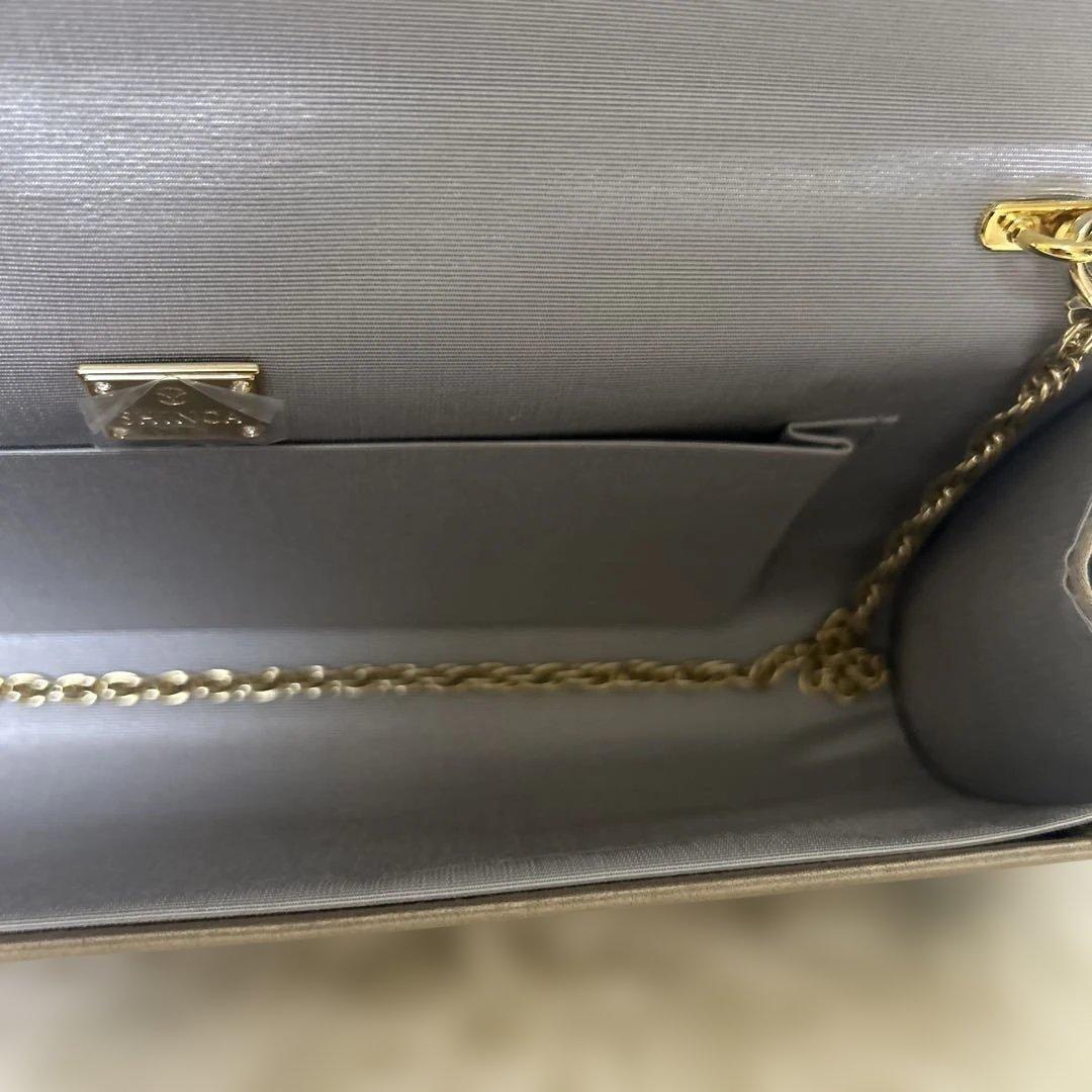 【未使用級】現行　岩佐（SHINCA）　メロウ　サンドベージュ　パーティーバッグ