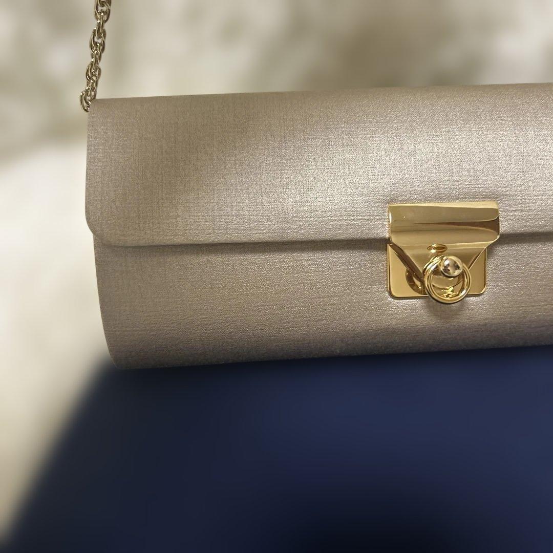 【未使用級】現行　岩佐（SHINCA）　メロウ　サンドベージュ　パーティーバッグ