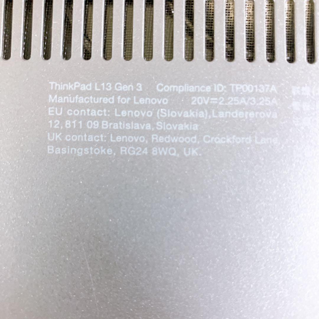Lenovo ThinkPad L13 Gen3 第12世代 Win11搭載