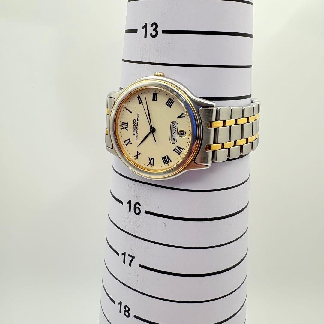 新品電池 SEIKO セイコー コンテンポラリー 腕時計 デイデイト ローマン