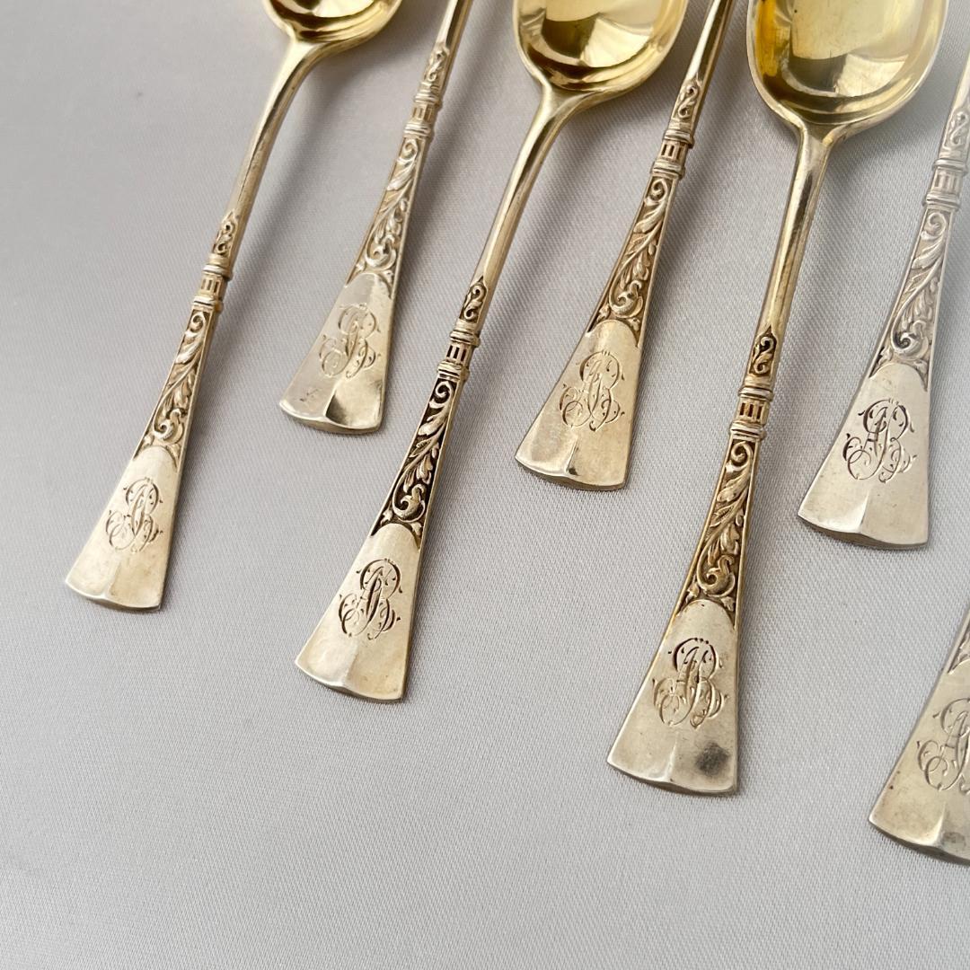 【ドイツ】モカスプーン 9本【純銀】 10.5cm