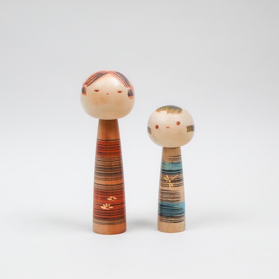 創作こけし 山中三平 姉弟 郷土玩具