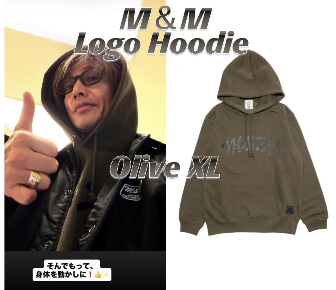 6*)様 キムタク着　M&M パーカー　Logo Hoodie　ロゴフーディ　オ