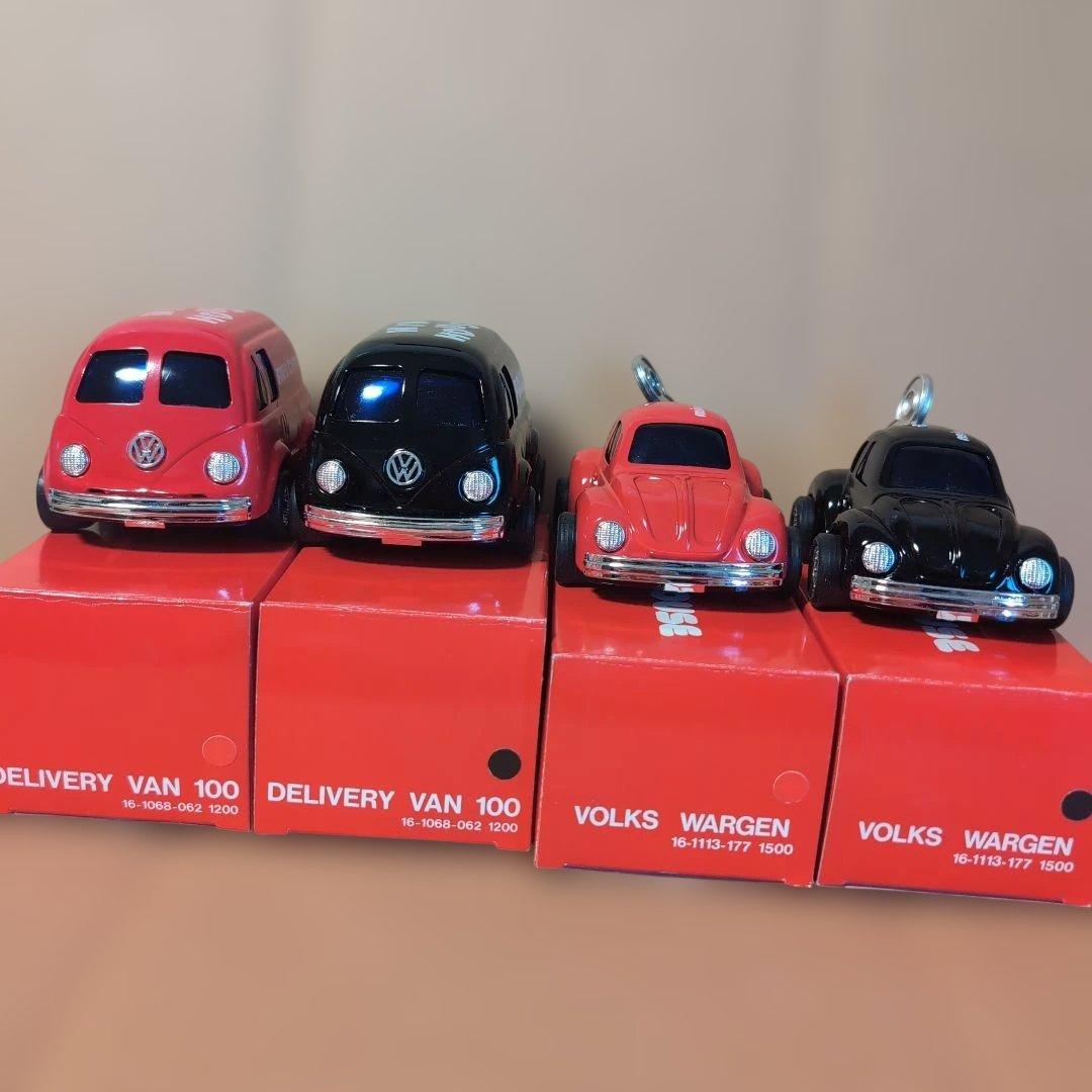 【新品4点セット】ミキハウス デリバリーバン フォルクスワーゲン 赤 黒