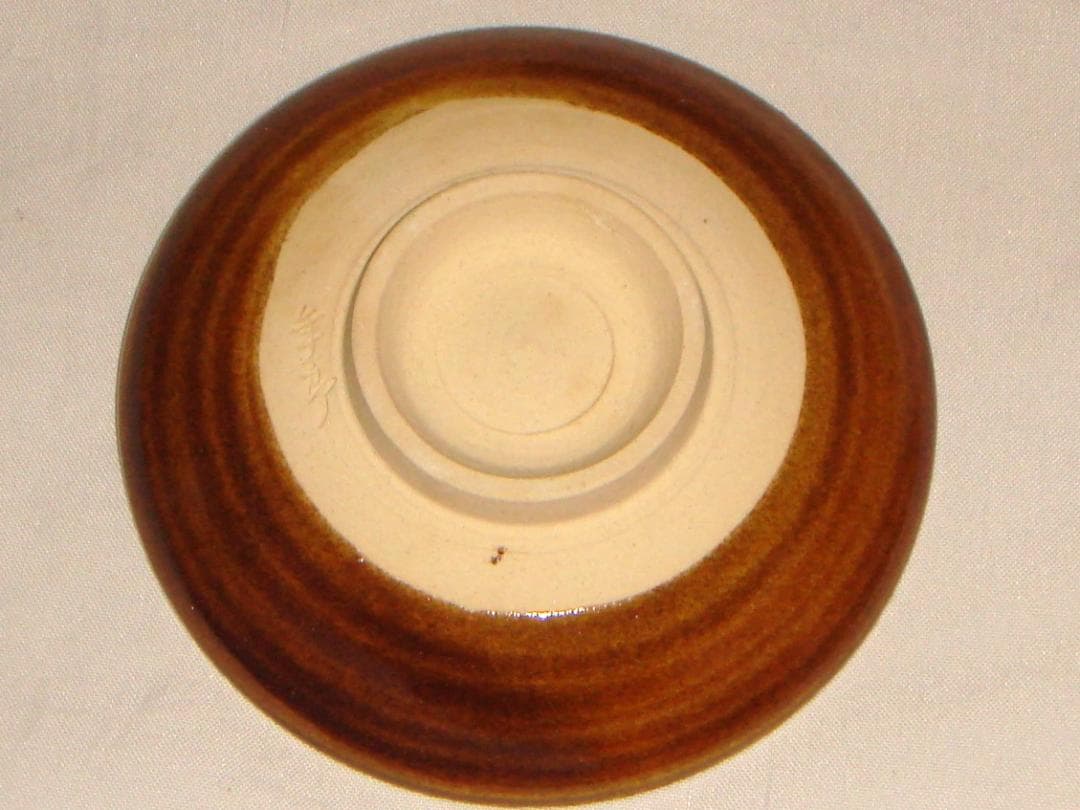 茶道具　大樋飴釉酒盃　大樋年郎（後１０代長左衛門）　裏千家初釜記念福盃　骨董！！