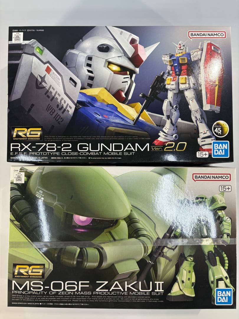RG RX-78-2 ガンダム ver.2.0 & ザクII セット
