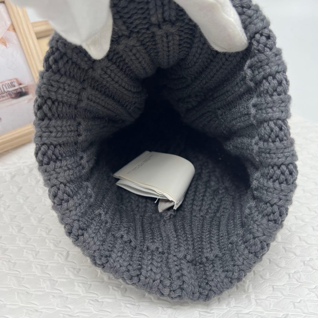 ✨極美品✨MONCLERモンクレール　ニット帽　ウール　ニットキャップ　グレー