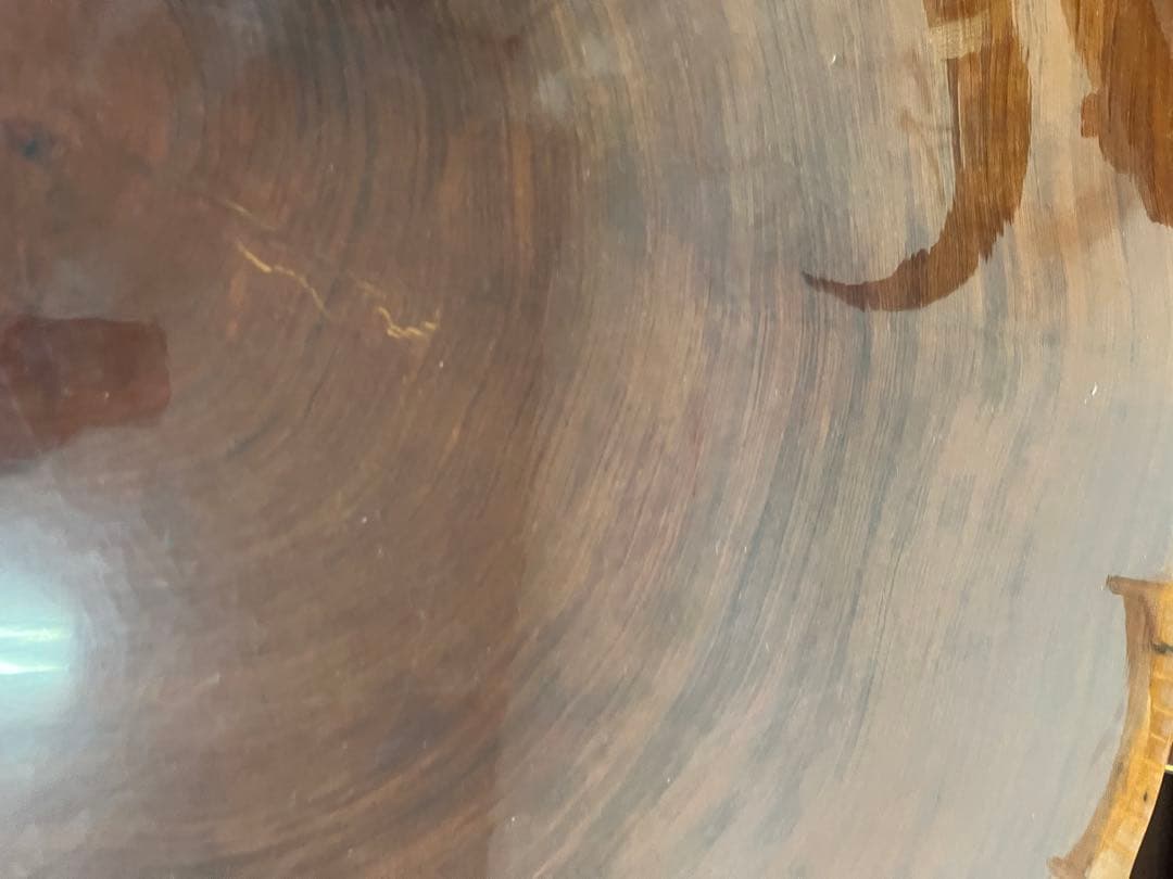 【希少】天然木 一枚板 大型座卓 円卓 センターテーブル 輪切り 昭和レトロ