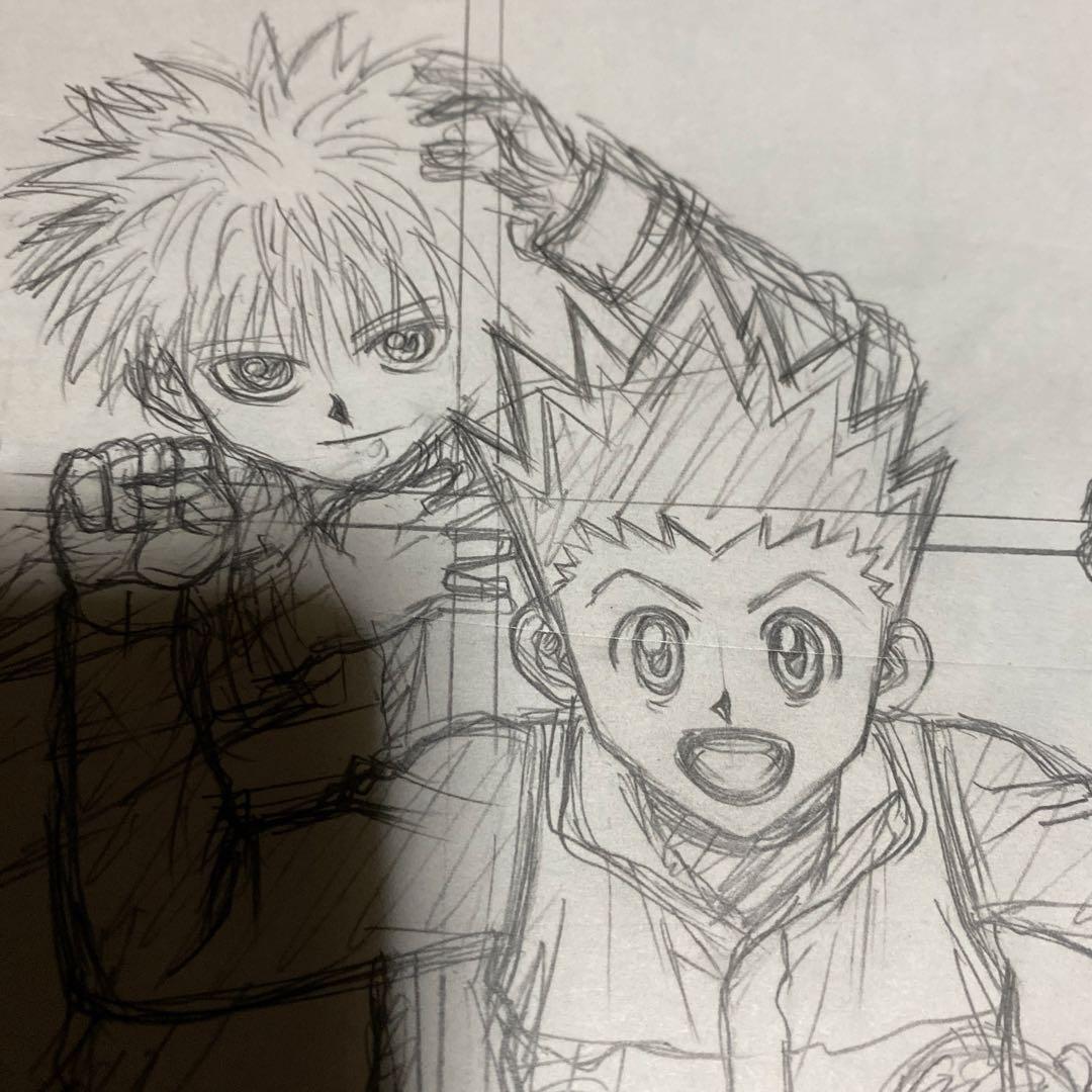 ハンター×ハンター ラフ画と下敷き