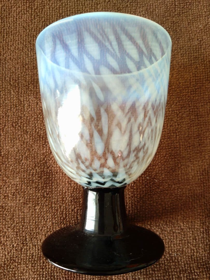 ###和ガラス氷コップ大正昭和レトロモダン美品1点物###