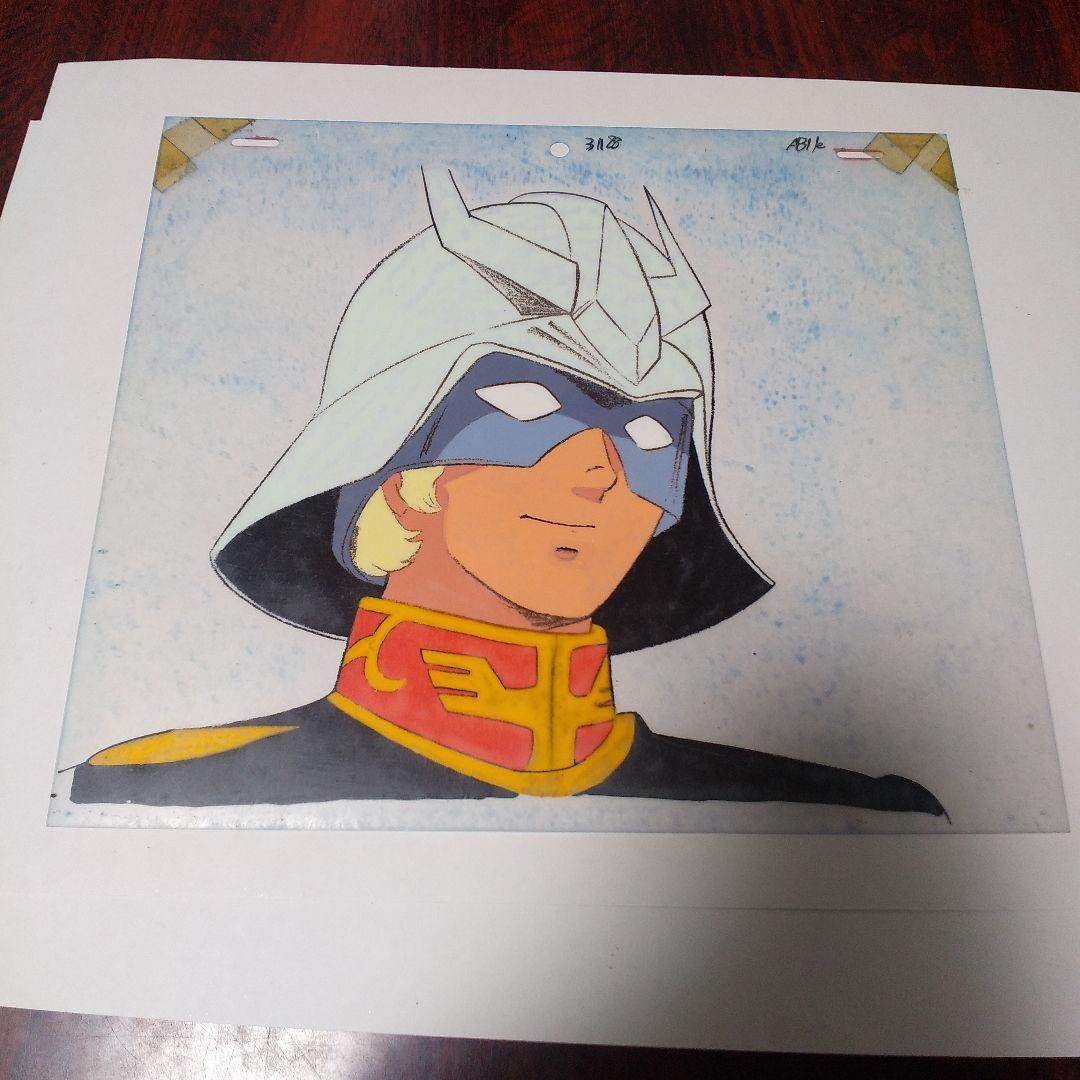 機動戦士ガンダム　シャア・アズナブル　セル画　背景付き