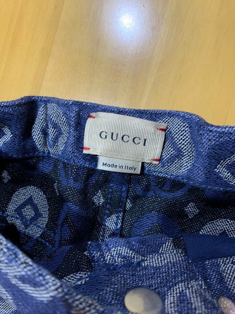 ララ‼️【新品】GUCCI デニムGGパターンスカート　140