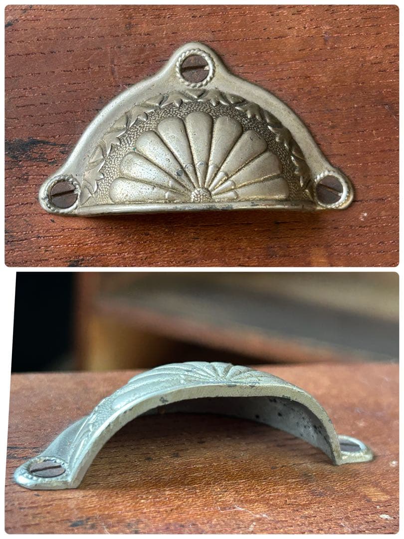 アンティーク 木製引き出し付飾り棚　チェスト 食器棚 本棚 レトロ　抽斗　古道具