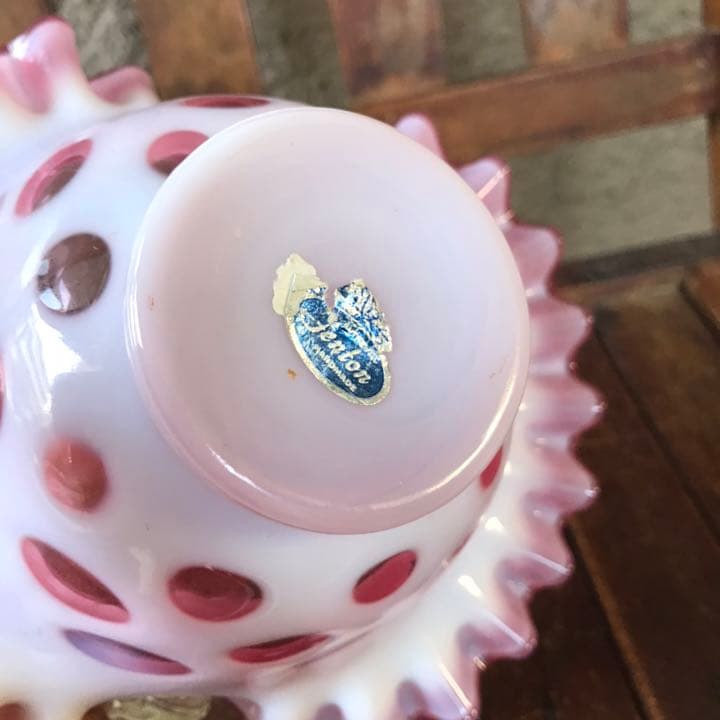 レア！オールドフェントン ドット fentonバスケット アンティーク