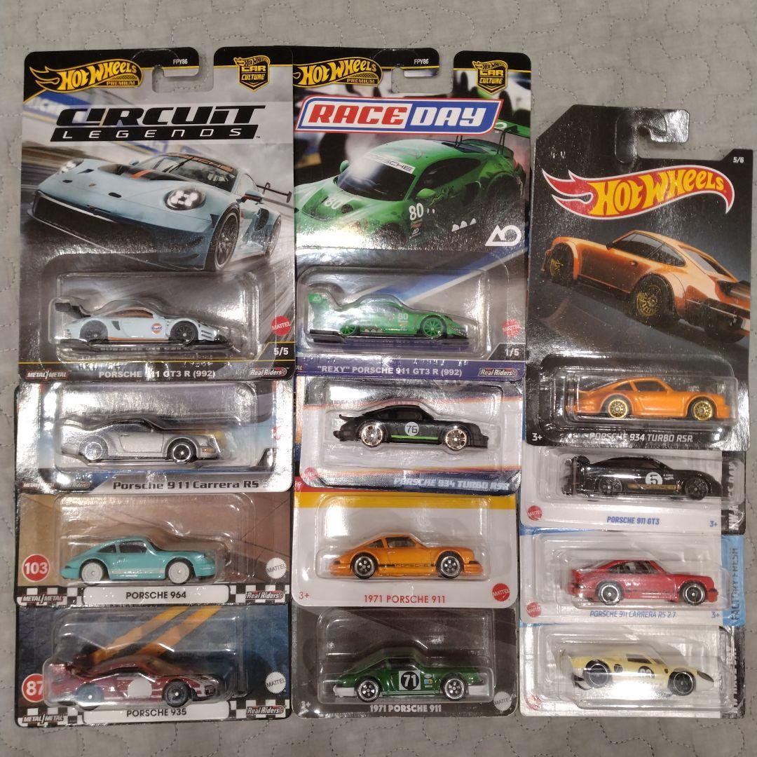 ホットウィール ポルシェ12台セット　プレミアム　シルバーシリーズ　ベーシック