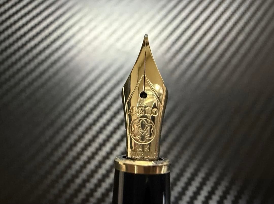 極美品 エボナイト芯 モンブラン 144 ブラック 全金 F 細字 万年筆