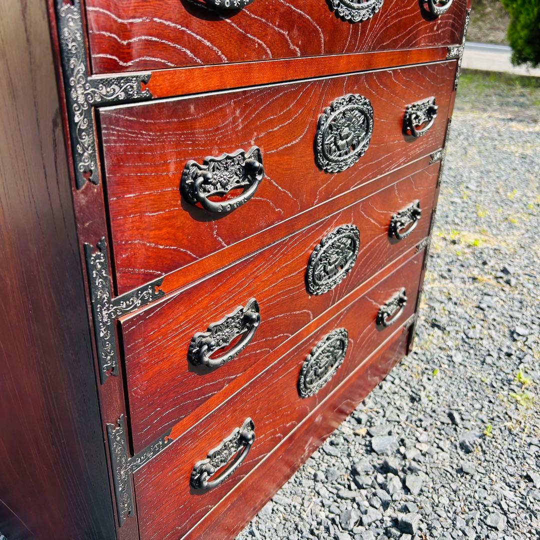 民芸箪笥　装飾金具　和箪笥　整理箪笥