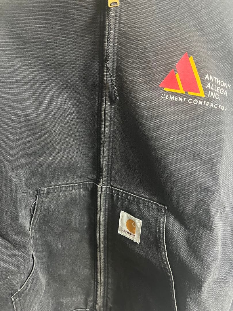 希少　カーハート　アクティブジャケット　企業ロゴ