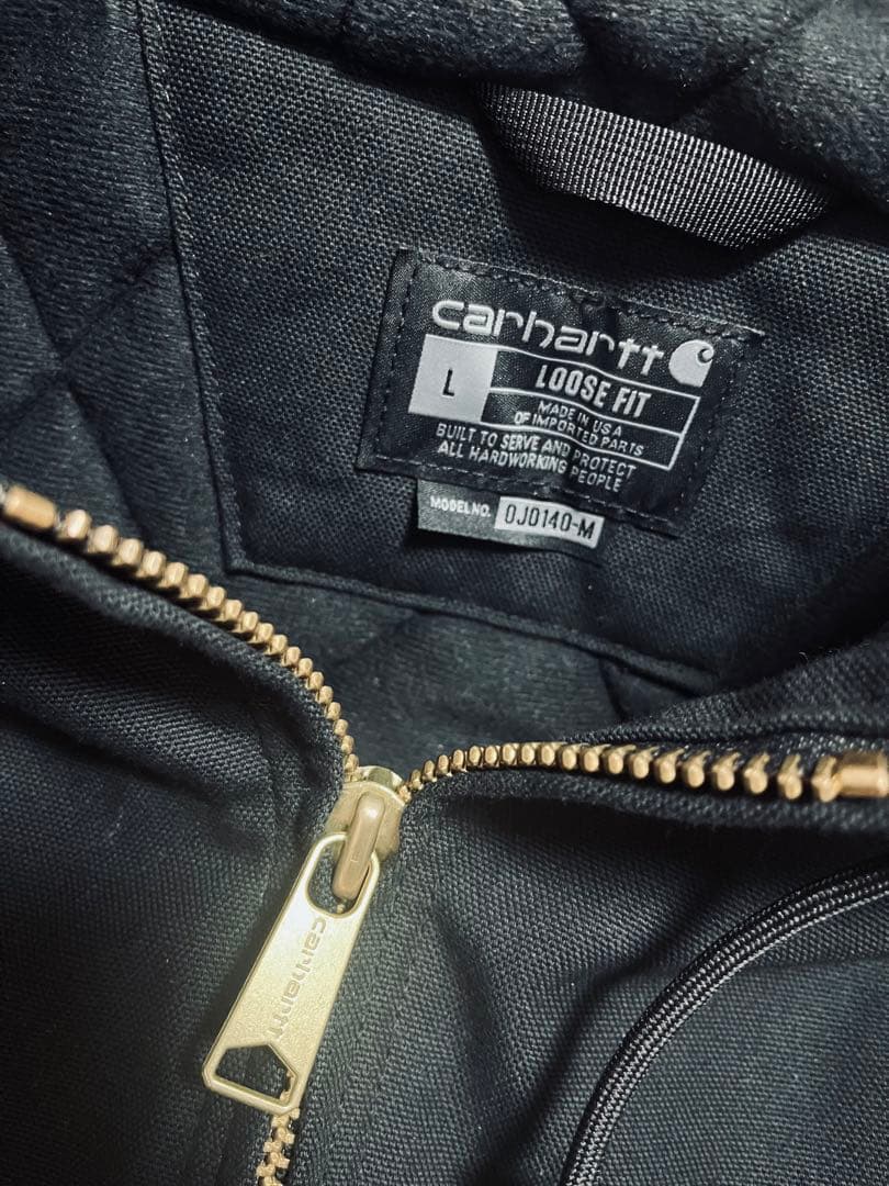 Carhartt ブラック アクティブジャケット L 米国製　J-140