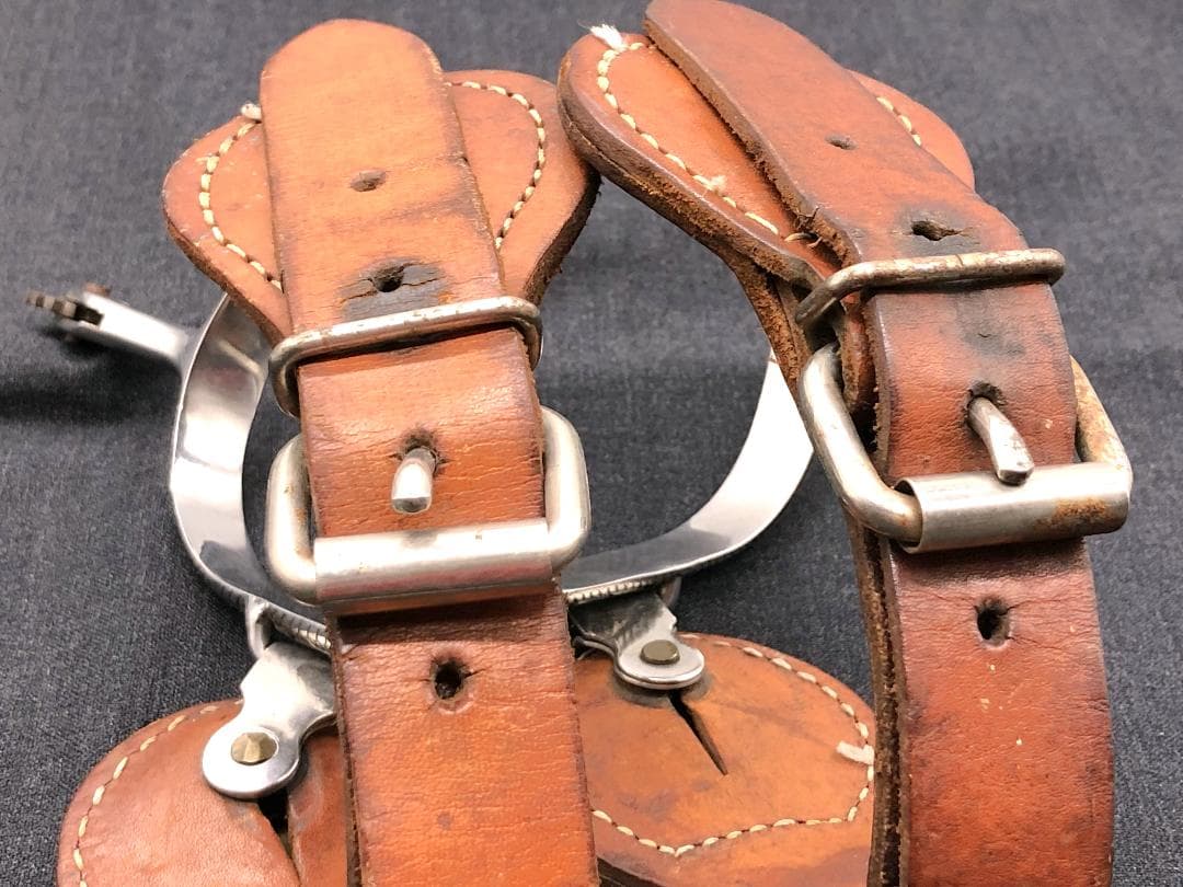 【 USAカウボーイ スパー 】　拍車実物　20世紀　ベルト付き