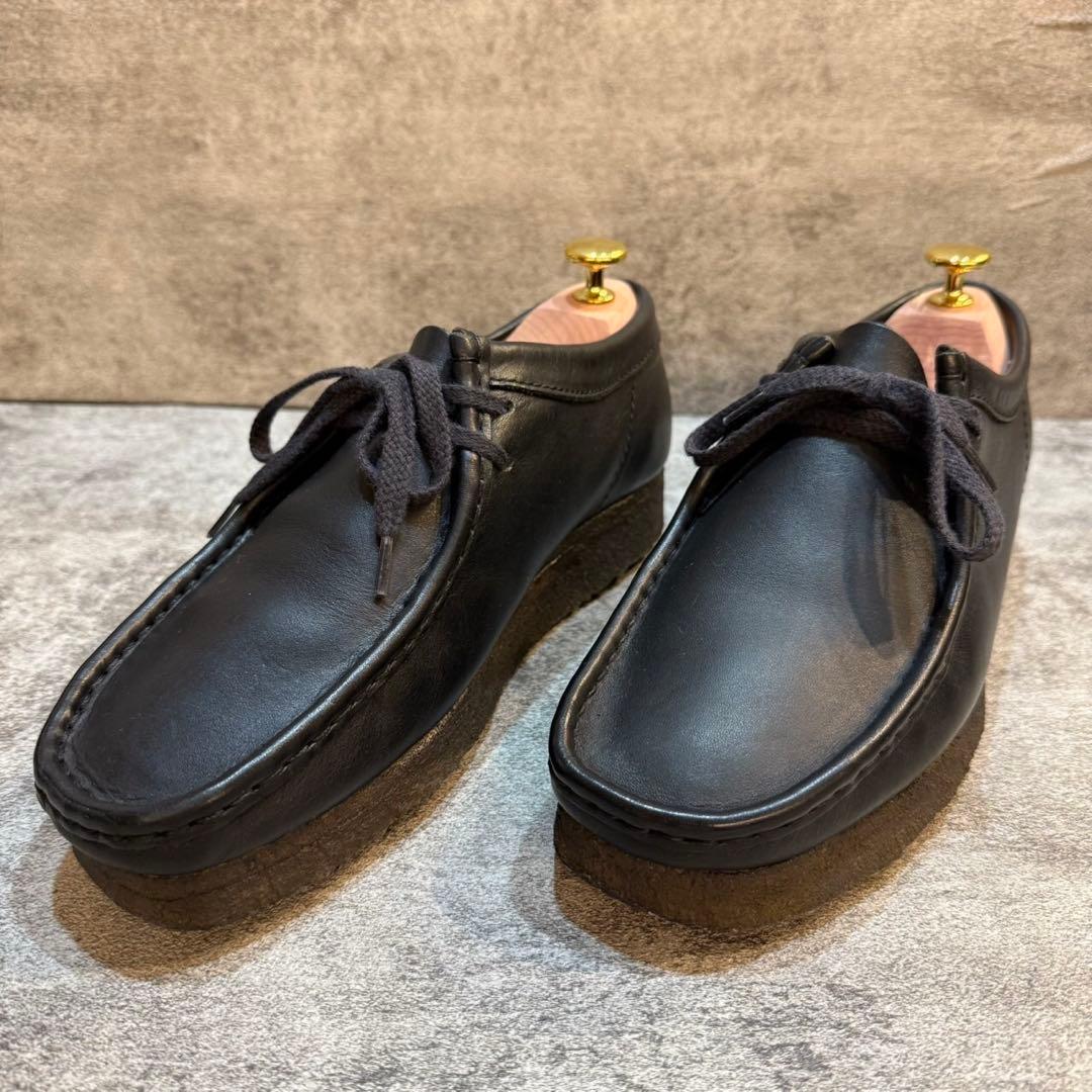 【美品】Clarks クラークス ワラビー レザー シューズ クレープソール