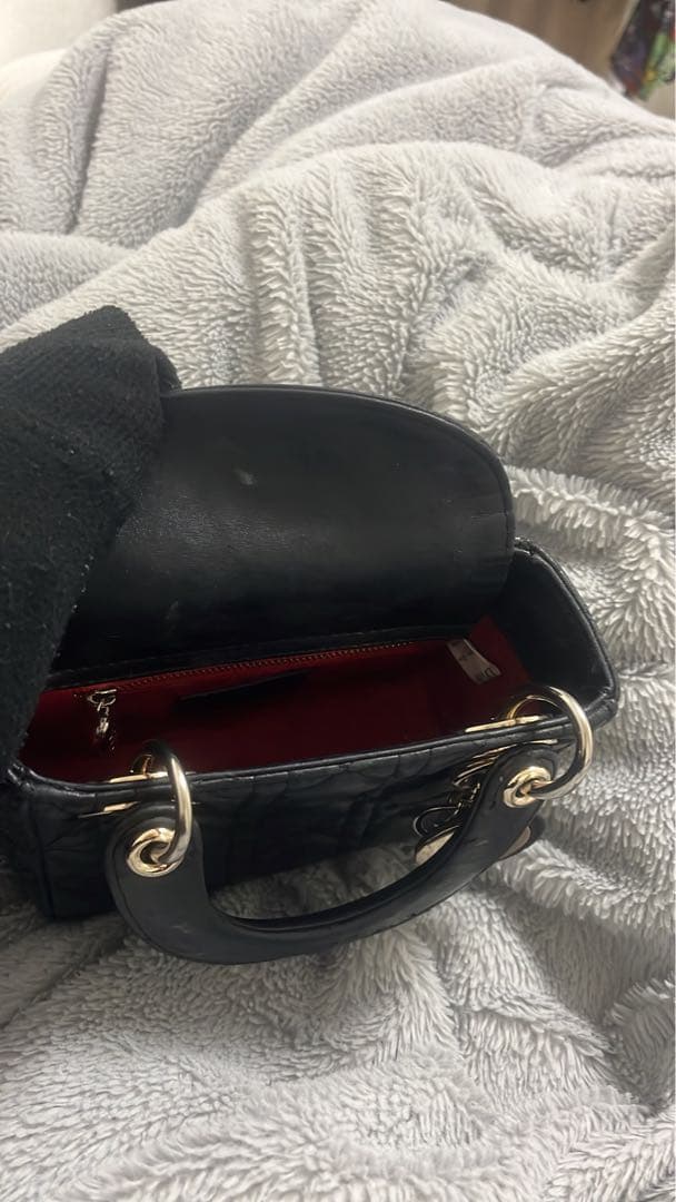 Dior ブラック キルティング ハンドバッグ