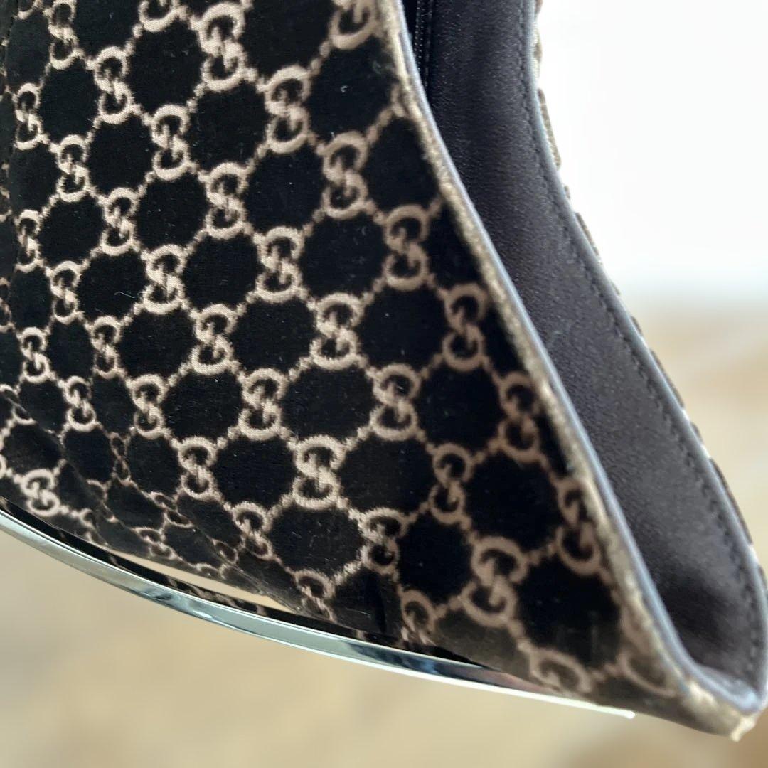 GUCCI GGパターン ベルベットショルダーバッグ&ストール