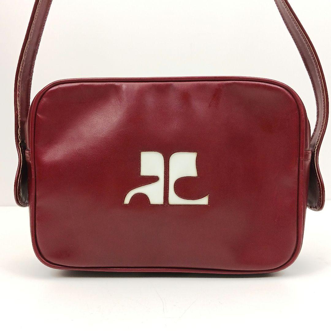 ✨良品✨クレージュ ヴィンテージ ショルダーバック ワインレッド