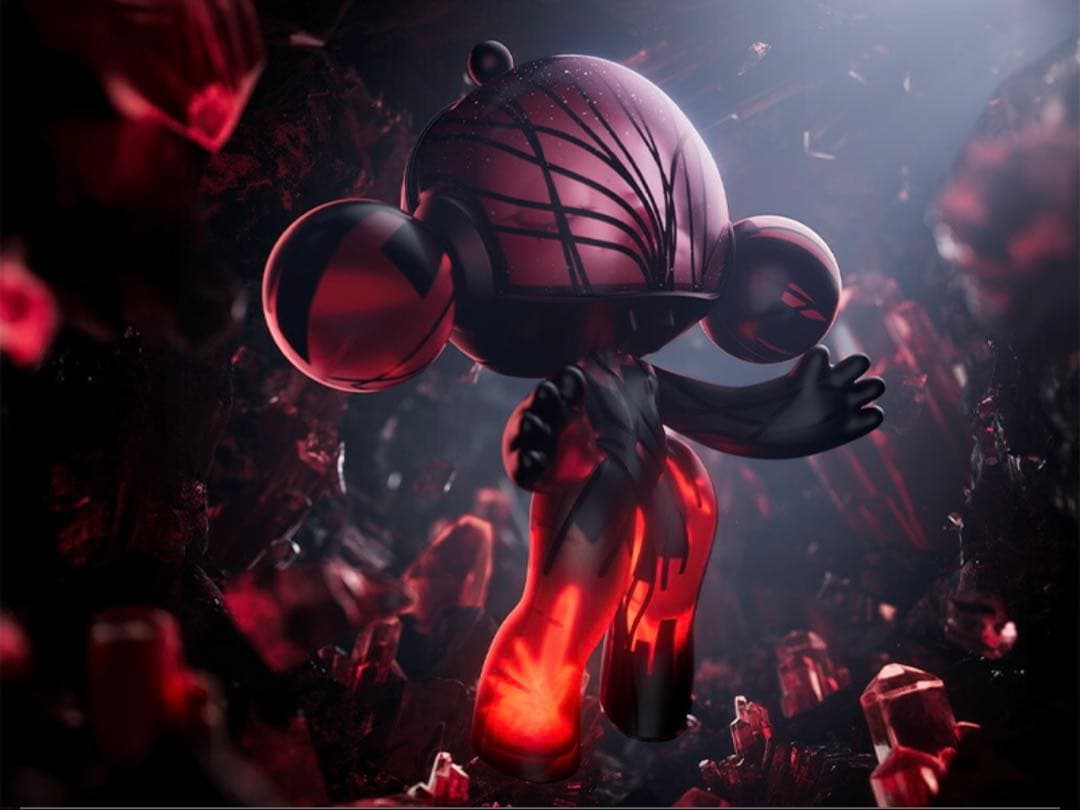 その他 POPMART MEGA SKULLPANDA 400% Red Crystal