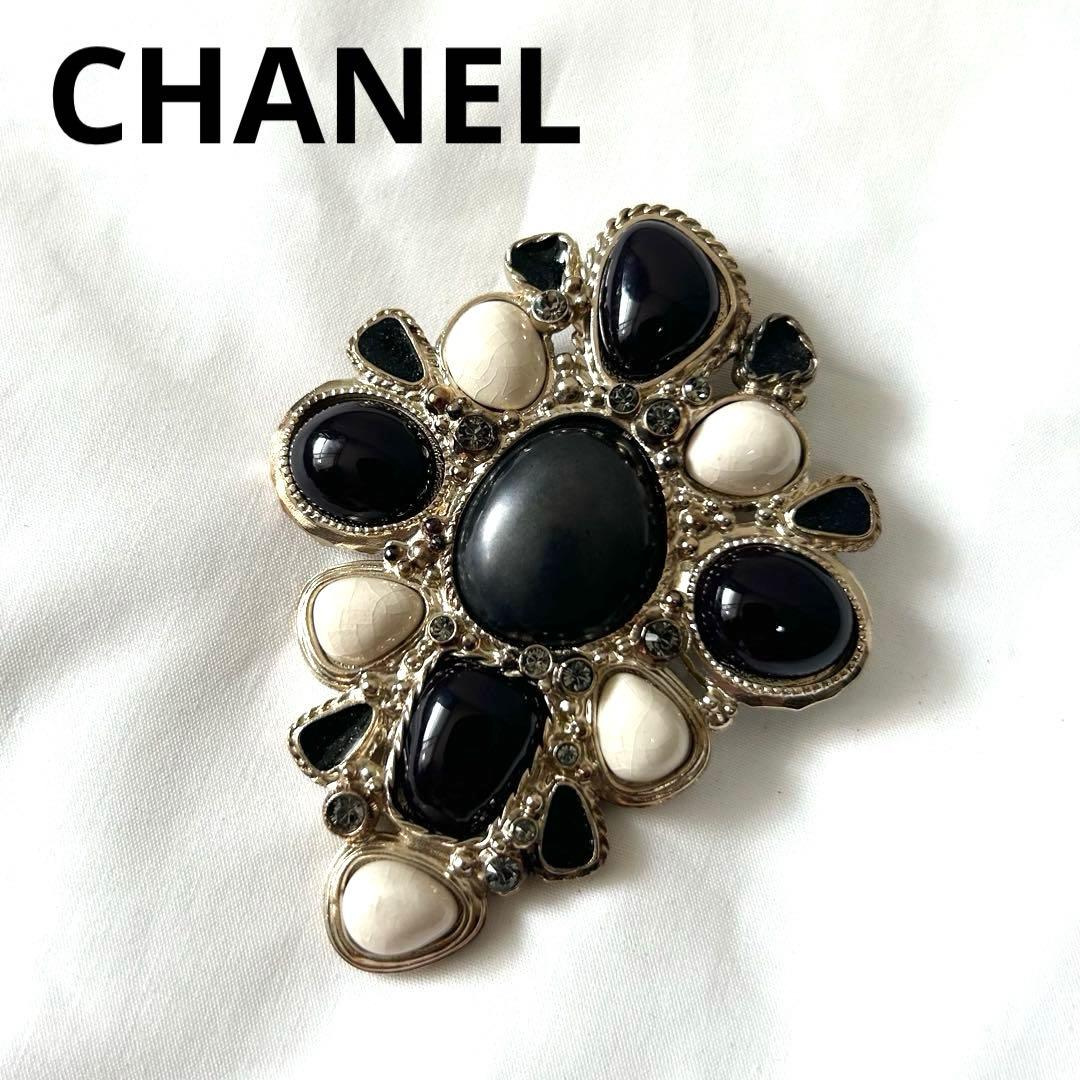 良品✨ CHANEL シャネル ヴィンテージ グリポア ブローチ カラーストーン