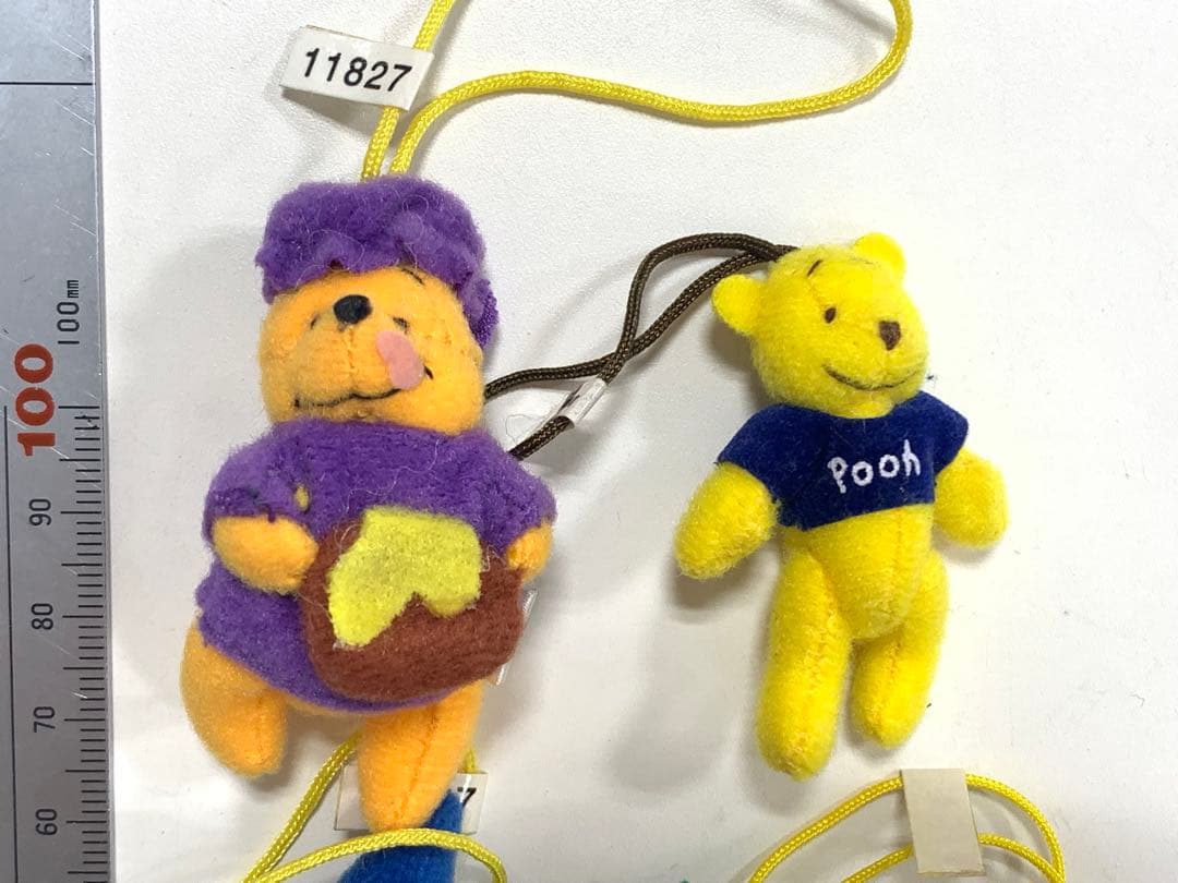 ディズニー　クマのプーさん　ぬいぐるみ　ストラップ　4体セット