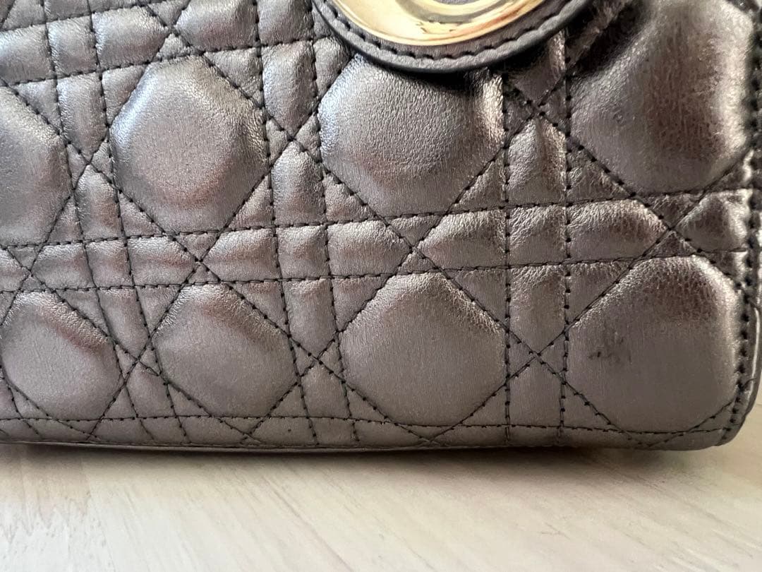 Christian Dior グレー バッグ レディディオール ミッツァ付き