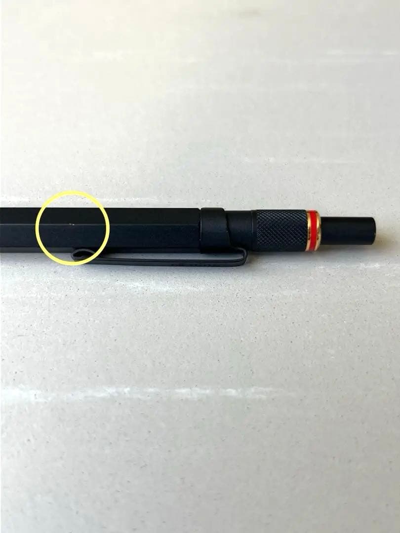 〈廃番品〉rotring 800 芯ホルダー2.0mm クラッチノック式 黒+芯