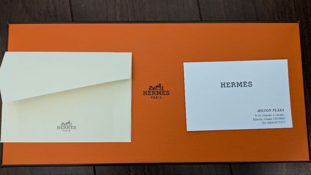 エルメス　ソックス　H刺繍入り　コットン100%　無地