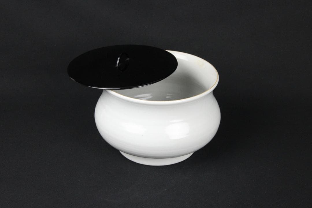 時代物 唐物　白磁　水指　蓋付　李朝白磁 NX23-7