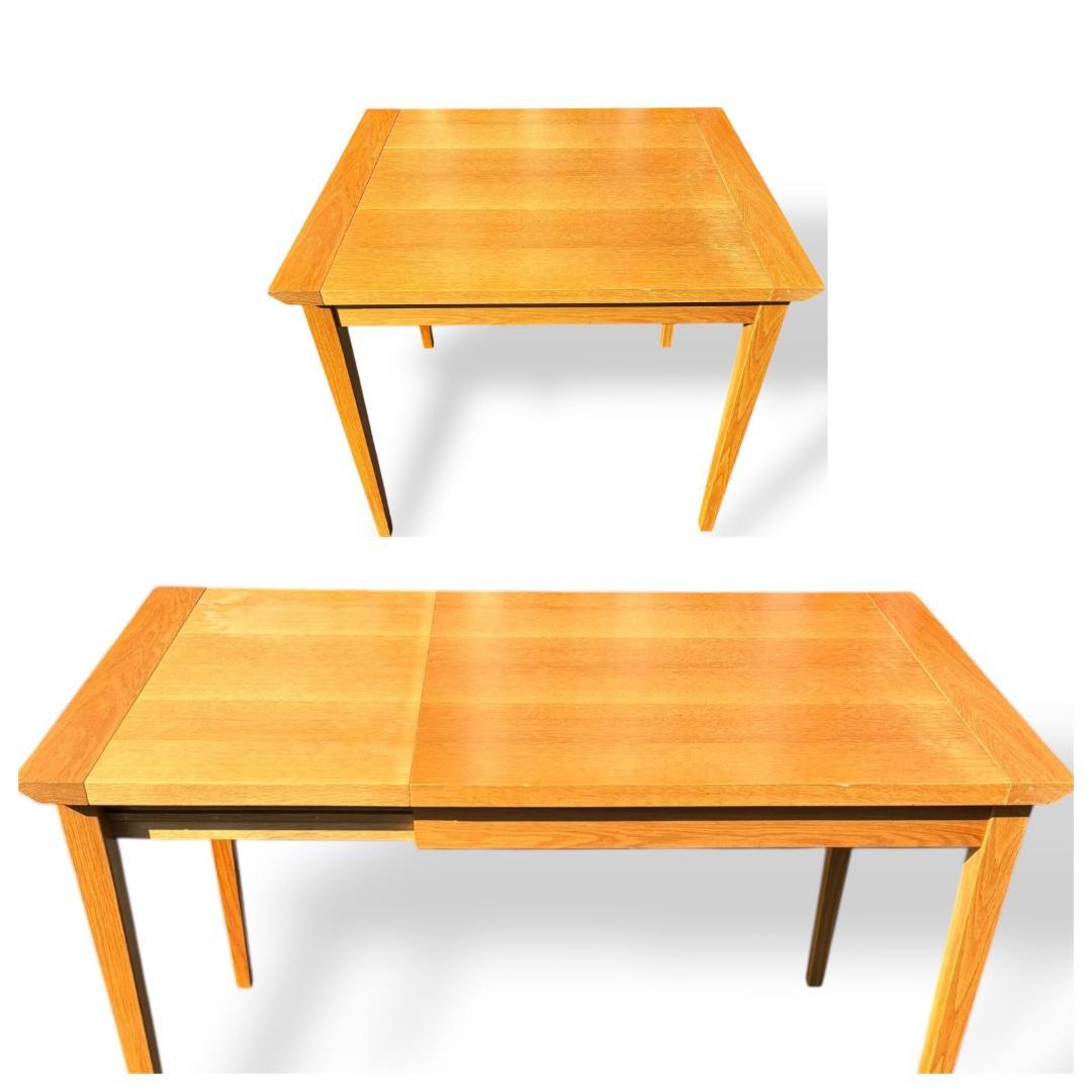 【IDC　大塚家具】　伸長式　ダイニング　テーブル　オーク材　幅84↔120