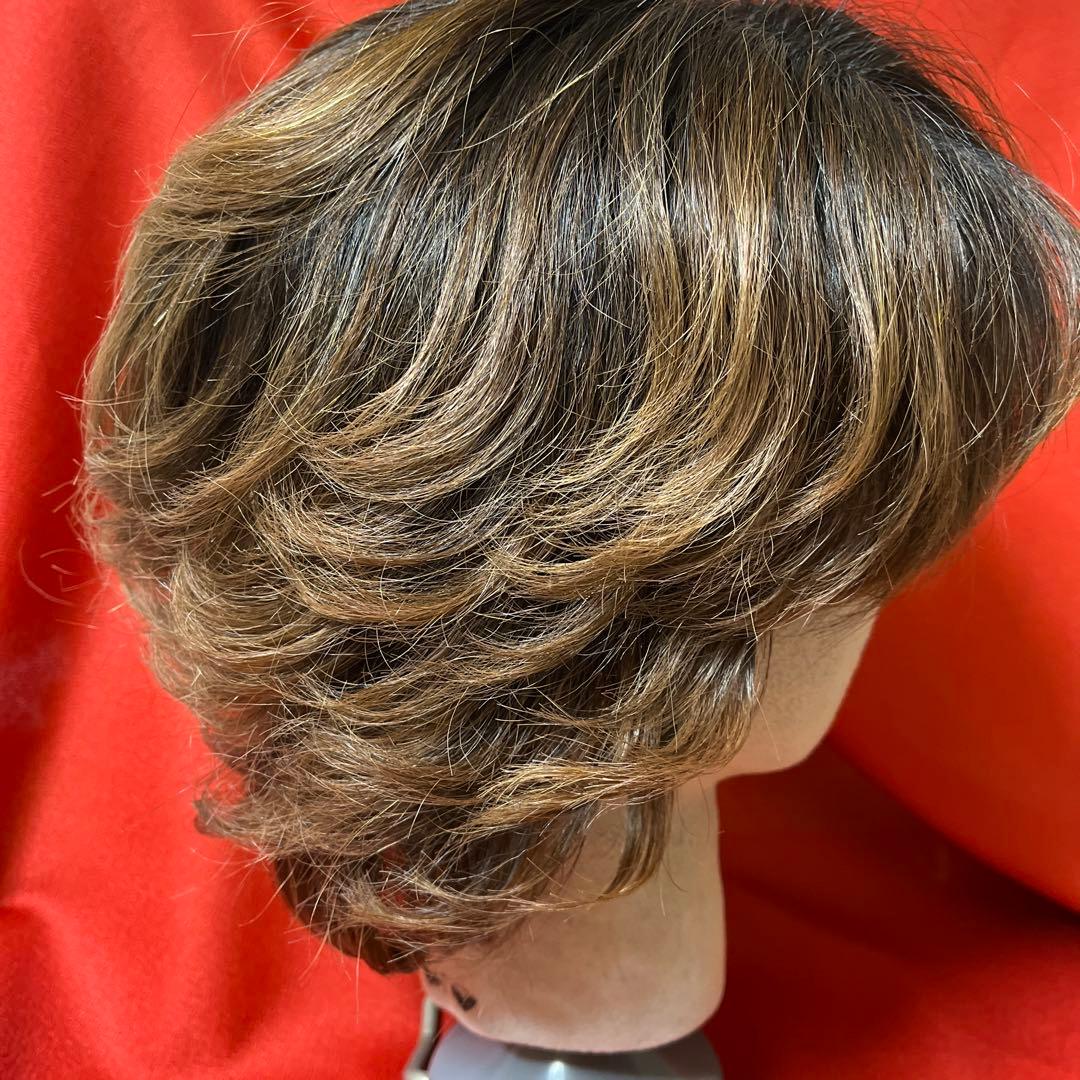 ブラウンウェーブウィッグ　フォンテーヌ　パルコ