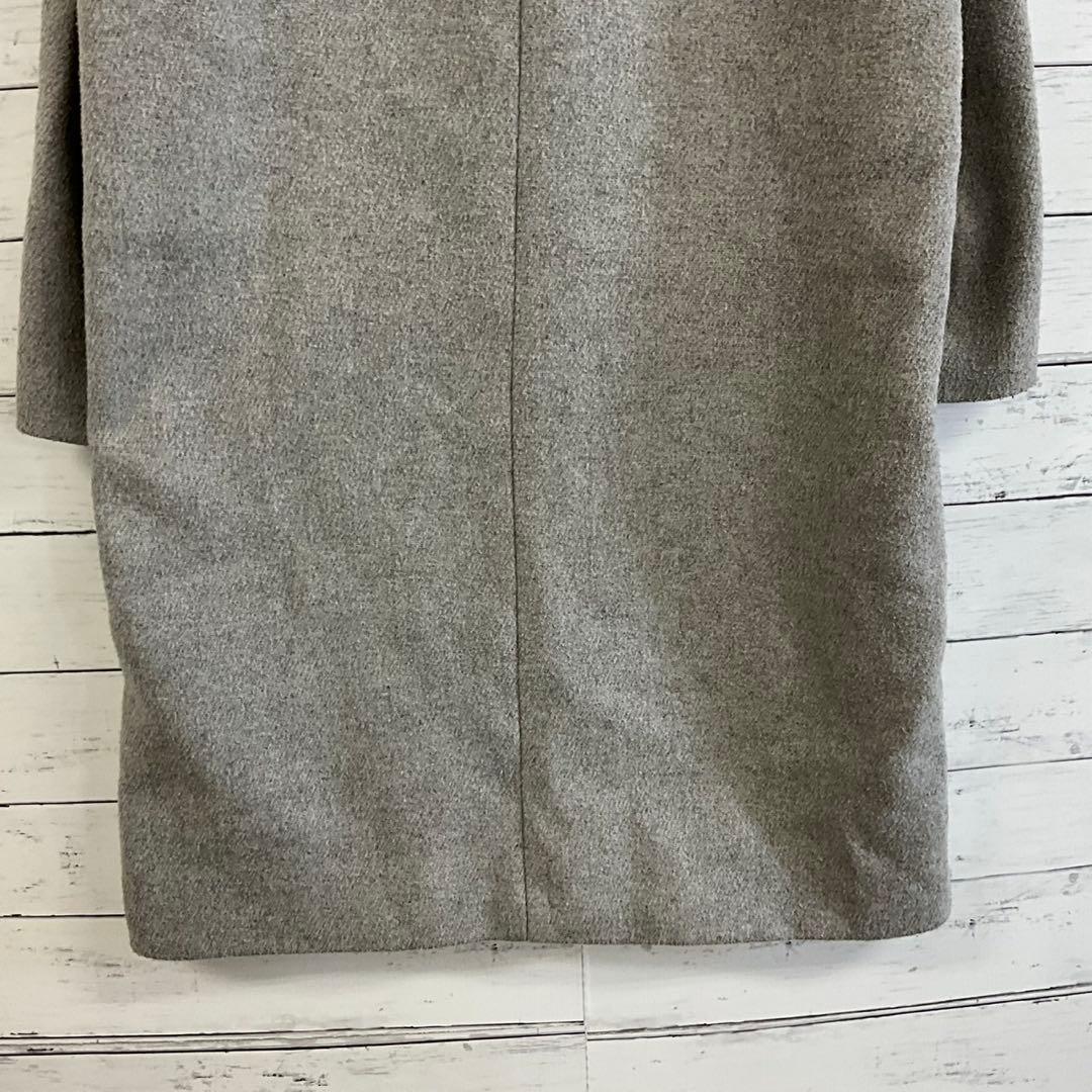 ナノユニバース ロングコート ライトグレー F 秋冬 きれいめ 大人上品 通勤