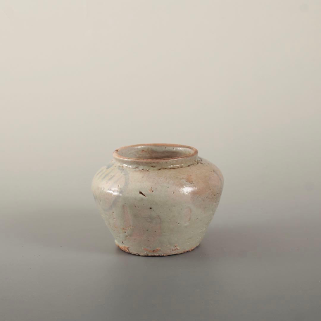 李朝 染付 小壺 朝鮮美術 壺 古道具 アンティーク 青花 茶道具