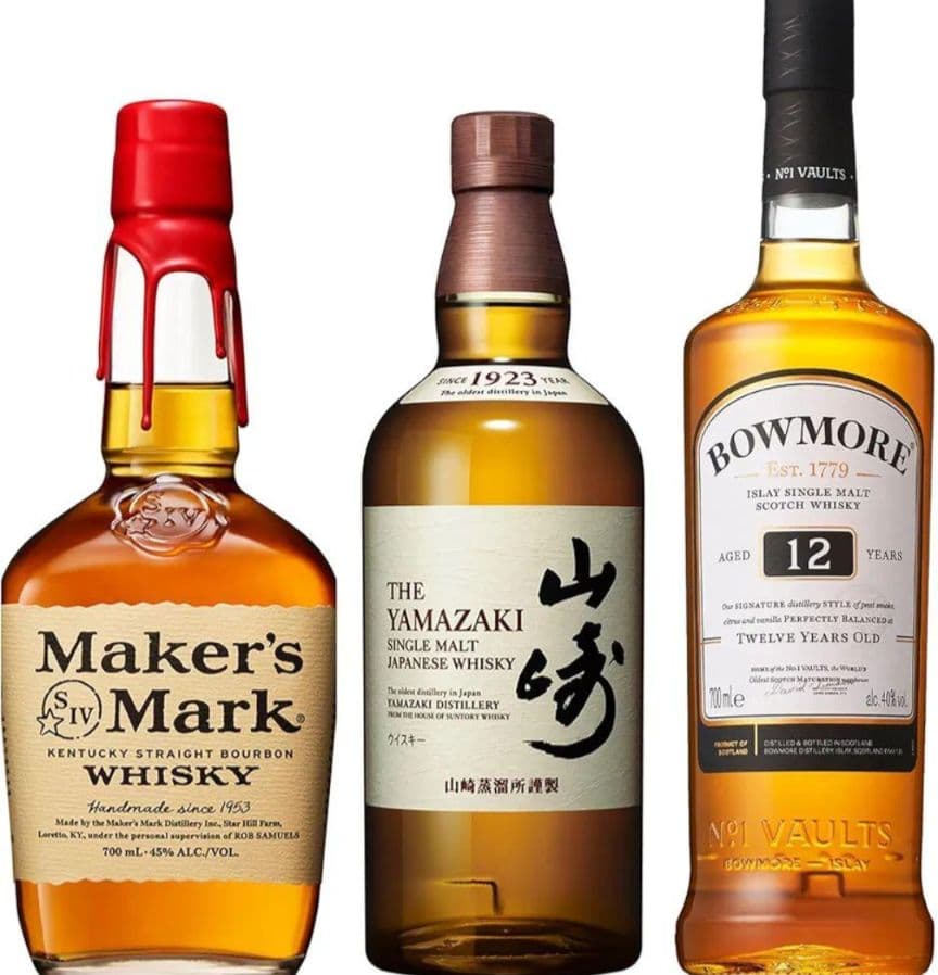 山崎・ボウモア12年・メーカーズマーク セット 700ml×3本