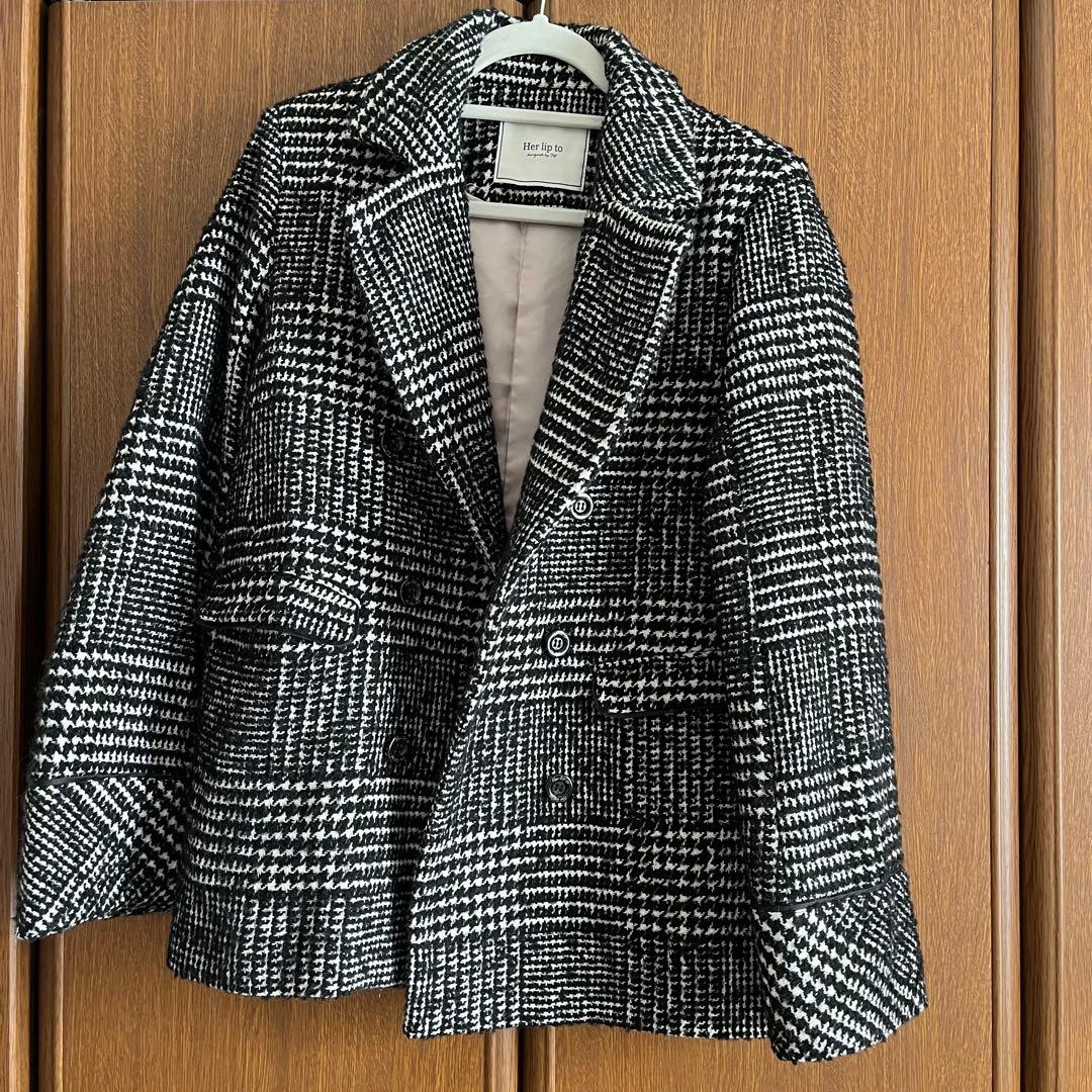 ジャケット・アウター Herlipto Hemingway Check Tweed Jacket