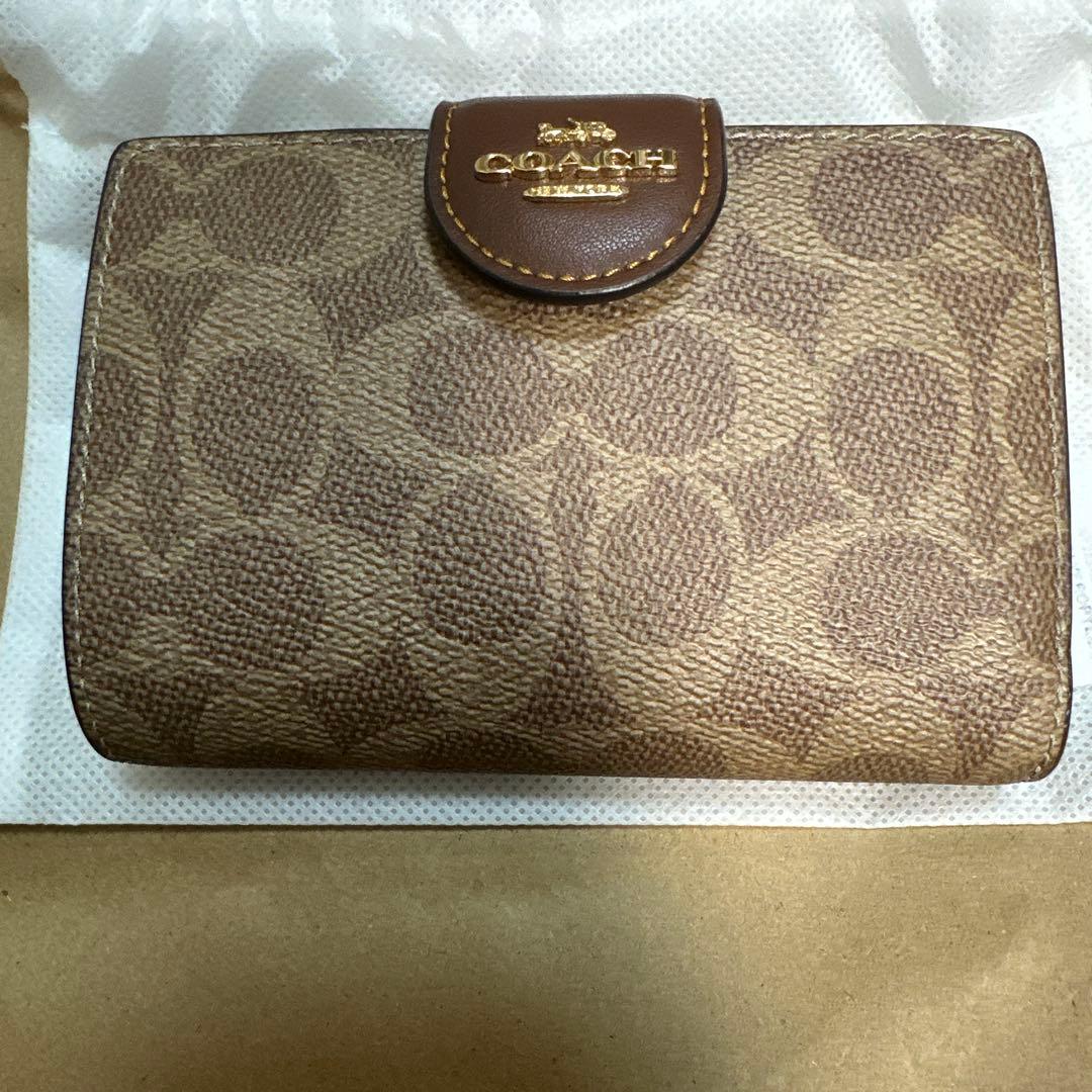 COACH 二つ折り財布 ブラウン キャンバス値下げ可能