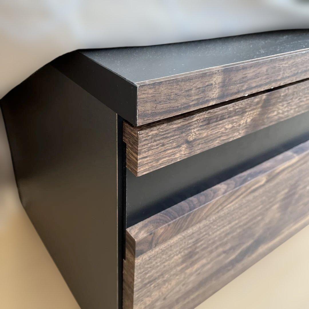 10日で出品終了！ダークブラウン 木製 テレビ台 引き出し式