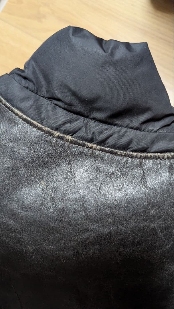 Schott レザー×ダウン 2WAY ジャケット サイズ42